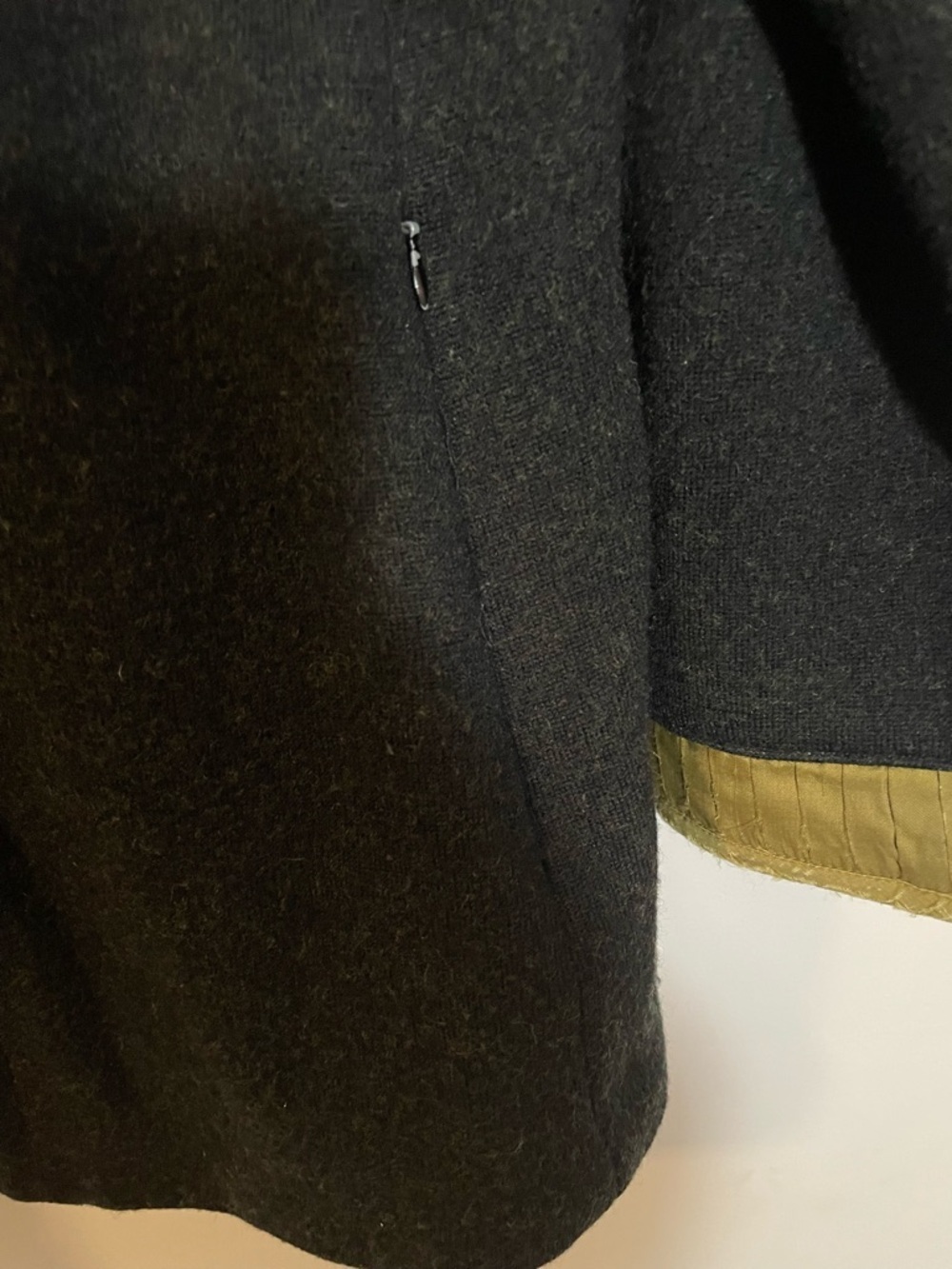 Icelandic Design Gray Silk Floral Applique Lined Wool Jacket Women's Size XL - Picture 5 of 14